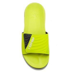 AND1 Men's Swish 2.0 Adjustable Strap Slide Sandal Yellow NWT